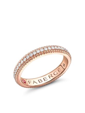 Fabergé Anello Colours of Love in oro rosa 18kt con diamanti