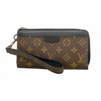 Louis Vuitton Black Brown Long Wallet (Bi-Fold) (Pre-Owned)