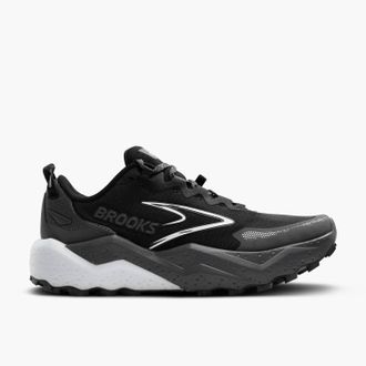 Brooks Mens Caldera 8 Sneakers In 052 Black/blackened Pearl/white