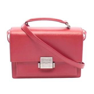 Saint Laurent Pre-owned Belshass Medium Leren Schoudertas - Dames - Pre-owned - Rood - Maat: ONE Size Leer