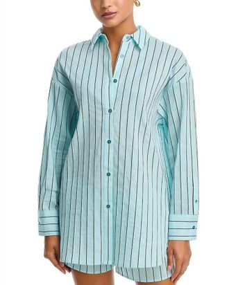 Staud Kendy Top In Pool Stripe