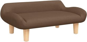 vidaXL Sof&aacute; Para Ni&ntilde;os De Tela Marr&oacute;n 70x40x24 Cm Vidaxl