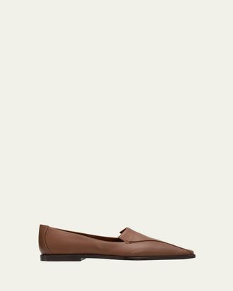 Manolo Blahnik Cleofelo Leather Flats