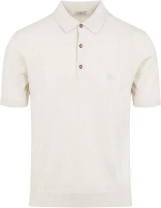 Etro Tops, Heren, Beige, XL, Knitted Polo L/S