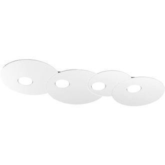 Dmora Lampada da Soffitto Petrizzi, Colore Struttura, Materiale Struttura in Vetro, Bianco