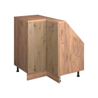 Vicco Armario Para Techo Inclinado Armario De Esquina Rion, Roble Artesanal/roble Dorado, 75.6 X 81.6 Cm Con 1 Puerta, Vicco