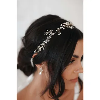 Untamed Petals Elwood Freshwater Pearl Hair Vine in Gold at Nordstrom