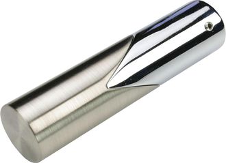 Liedeco Gardinenstangen-Endstück »Endstück, Endknopf edelstahl-optik France Rouen - 2 Stück« Endstück, Endknopf Zylinder, 2 Stück