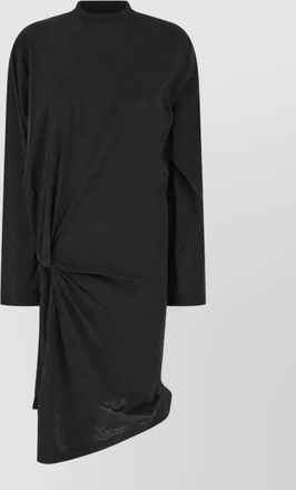 Balenciaga cotton asymmetric twisted-knot jersey dress