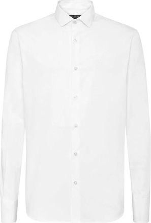 Philipp Plein Formal Shirts - Heren - Zakelijke Overhemden - Wit - 3XL - Overhemden