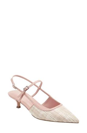 Marc Fisher Ceddy Slingback Pointed Toe Kitten Heel Pump in Light Pink at Nordstrom, Size 6.5