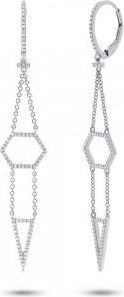 Allurez 0.43ct 14k White Gold Diamond Earrings