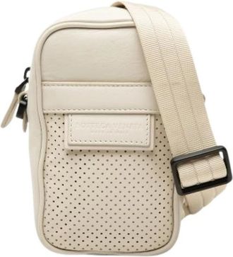 Bottega Veneta Pre-owned Perforated Crossbody Bag - Dames - Vintage Schoudertas - Beige - ONE Size - Leer - Vintage