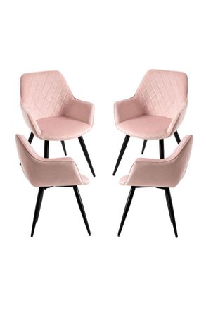 Regalos Miguel Regalos Miguel - Packs Sillas Comedor - Pack 4 Sillas Kres Terciopelo - Rosa