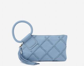 Hobo Sable Wristlet In Bluebell