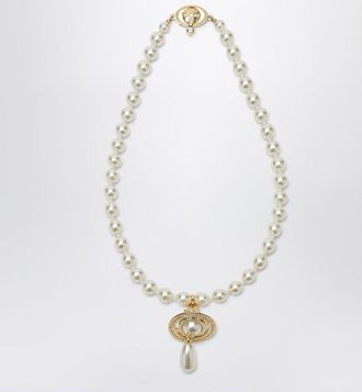 Vivienne Westwood Pearl choker with Orb pendant