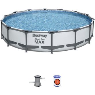Bestway Steel Pro Max 14 X 33/4.27m X 84cm Pool Set - Duraplus Y Framelink System - F&aacute;cil Instalaci&oacute;n - Piscina Desmontable, Resistente Y Duradera - Bestway