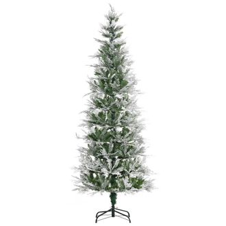 HOMCOM HOMCOM Pencil Snow Christmas Tree Flocked 6 with Realistic Cypress Branches - HOMCOM Christmas | TJ Hughes