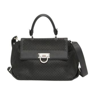 Ferragamo Pre-owned Sofia Fz-21 E326 Handbag - Dames - Pre-owned - Zwart - Maat: ONE Size Zijde