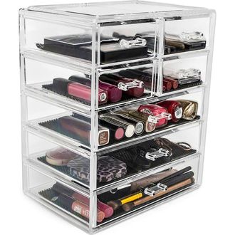 Sorbus Acrylic 7 Drawer Cosmetics Makeup & Jewelry Storage Case Display in Clear at Nordstrom Rack