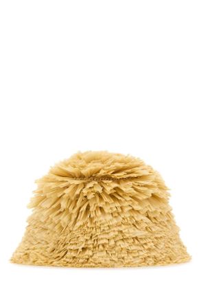 Prada Embellished Raffia Bucket Hat