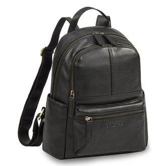 STILORD Berry Real Leather Backpack Women Small Genuine Leather Daypack Rucksack Backpack with Compartments 13 inch Anti Theft Backpack Waterproof Work Travel