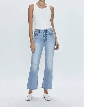Pistola Denim Ally High Rise Vintage Ankle Boot Jeans In Scholar Distressed