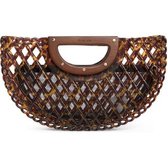 Dolce Vita Solandra Jelly Clutch in Tortoise at Nordstrom