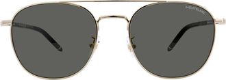 Montblanc Grey Pilot Mens Sunglasses MB0271S 006 56