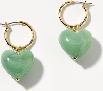 Simons Womens Acetate heart earrings