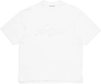 Acne Studios T-shirt con logo ricamato - Bianco