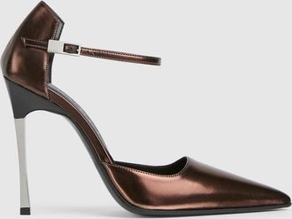 Gucci Womens Bombshell Pump, Brown, Leather