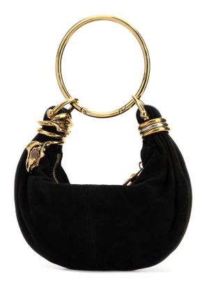 Chlo&eacute; Womens Black Suede Mini Bracelet Handbag Borse A Mano