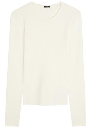 Joseph Stretch-silk Knit top - Ivory - Xxs (UK4 / Xxs)