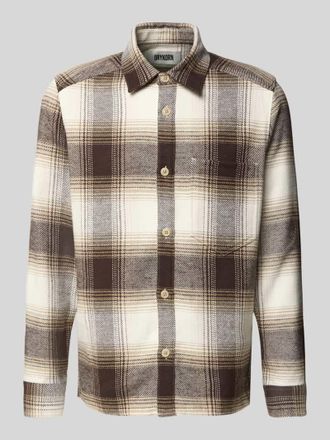 Drykorn Drykorn Regular Fit Overshirt mit Brusttasche Modell DIEGGO in Mittelbraun, Gr&ouml;&szlig;e XL