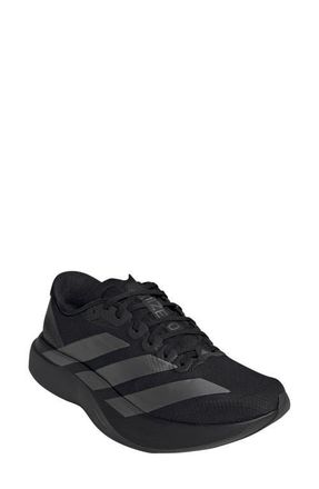 adidas Adizero Evo SL WOVEN Running Shoe in Core Black/Iron/Black at Nordstrom, Size 10.5