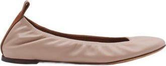 Lanvin THE LEATHER BALLERINA FLAT in Dark Beige at Nordstrom, Size 39 Eu