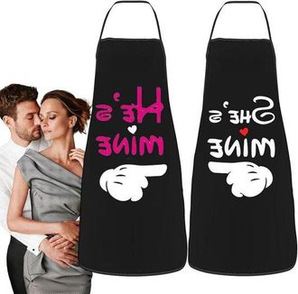 OEM Delantales A Juego - Delantales De Cocina - Cocinando Juntos - Estampado Divertido - 2 Piezas - Varios Colores