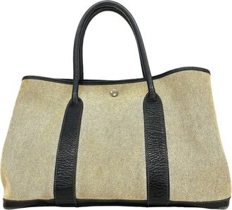 Herm&egrave;s Black Toile H Tote Bag (Pre-Owned)