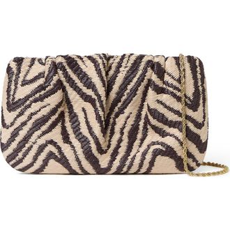 Loeffler Randall Serena Clutch in Vintage Zebra at Nordstrom