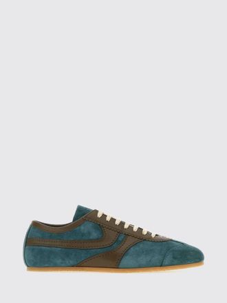 Dries Van Noten Bicolor Low-Top Sneakers in Smooth and Suede Leather