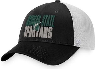 Top of the World Mens Top of the World Black/White Michigan State Spartans Stockpile Trucker Snapback Hat at Nordstrom