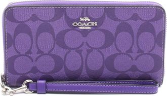 Coach Signature Long Zip Wallet