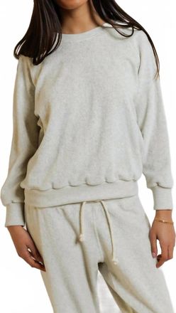 perfectwhitetee Saylor Pullover In Oatmeal
