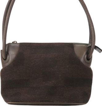 Bally Wool Leather Handbag (Pre-Owned)