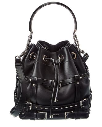 Jimmy Choo London Bon Bon Leather Bucket Bag