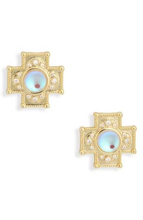 Electric Picks Moonstone Chamber Stud Earrings in Gold at Nordstrom Rack