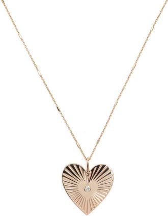 Zoë Chicco 14K Yellow Gold Radiant Heart Medallion Diamond Necklace - Womens - Diamond/14kt Yellow Gold
