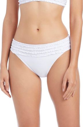 Bleu Rod Beattie Banded Hipster Bikini Bottoms in White at Nordstrom, Size 12