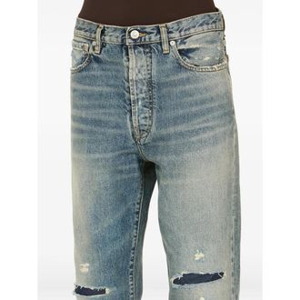 Maison Margiela Distressed Faded Denim Jeans - Blue